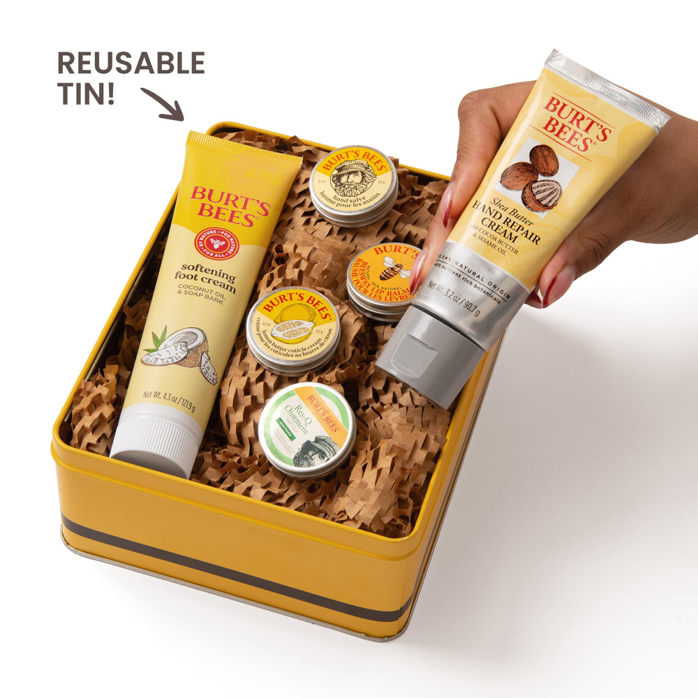 Burt's Bees Lemon Butter Cuticle Cream applied to nails showing softer cuticles benefit