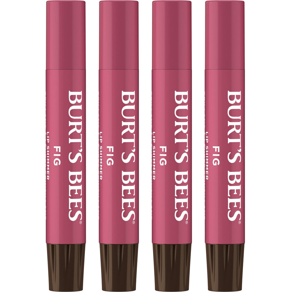 Burt's Bees front packaging showing fig shimmer tint and recyclable carton benefit