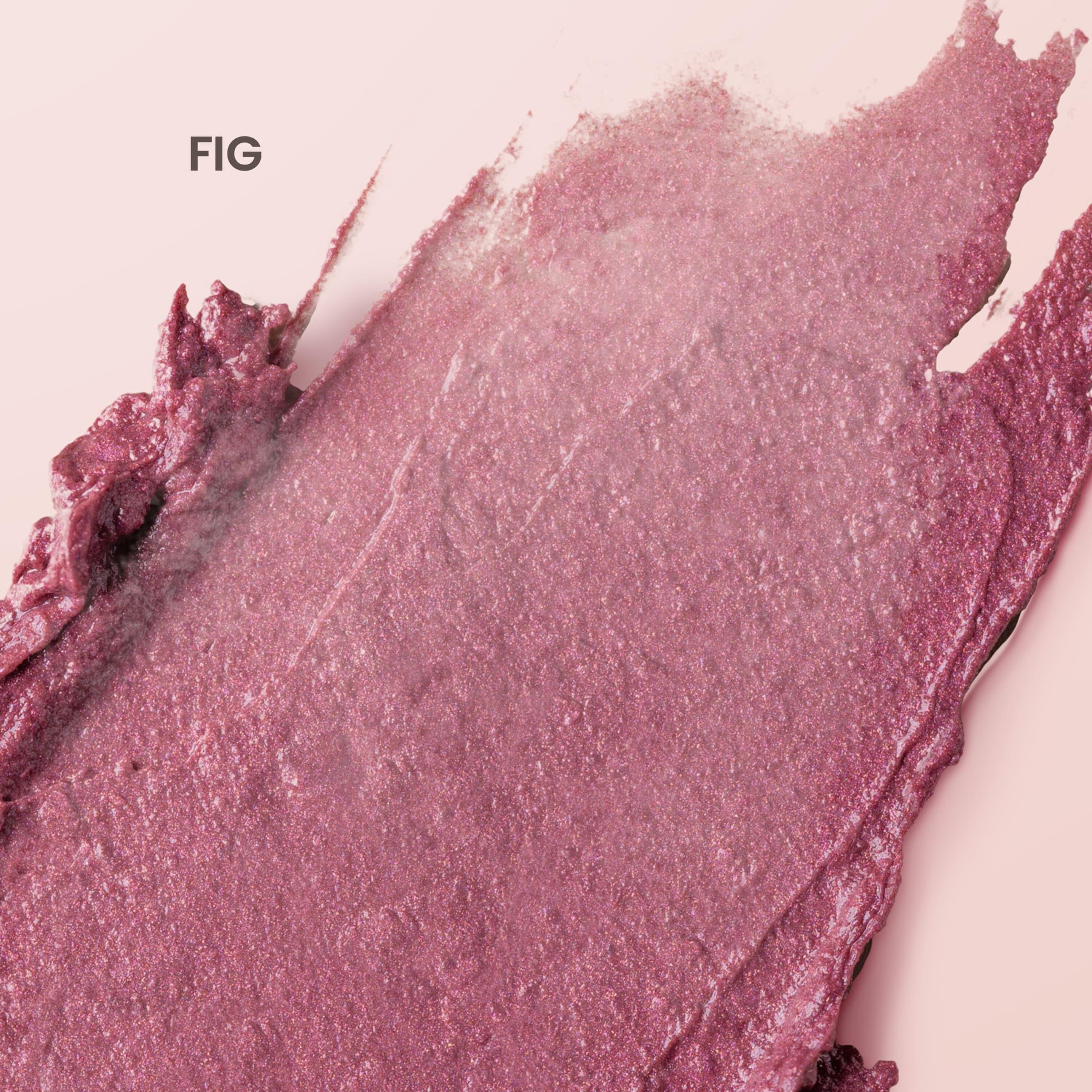 Burt's Bees swatch of Fig on wrist showing buildable pink-rasin color payoff