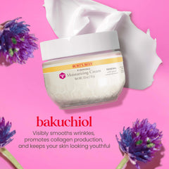 Burt's Bees cream on hand demonstrating quick absorption and nourishment