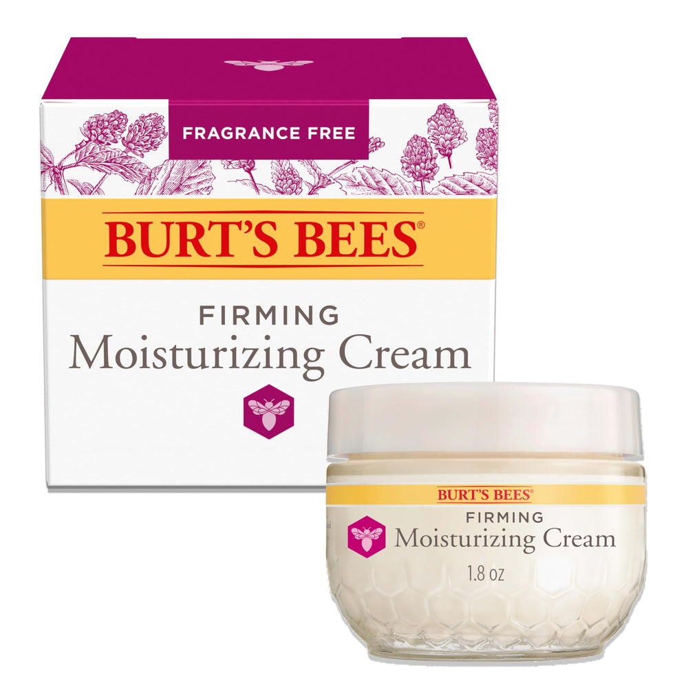 Burt's Bees jar front view showing firming cream for daily hydration