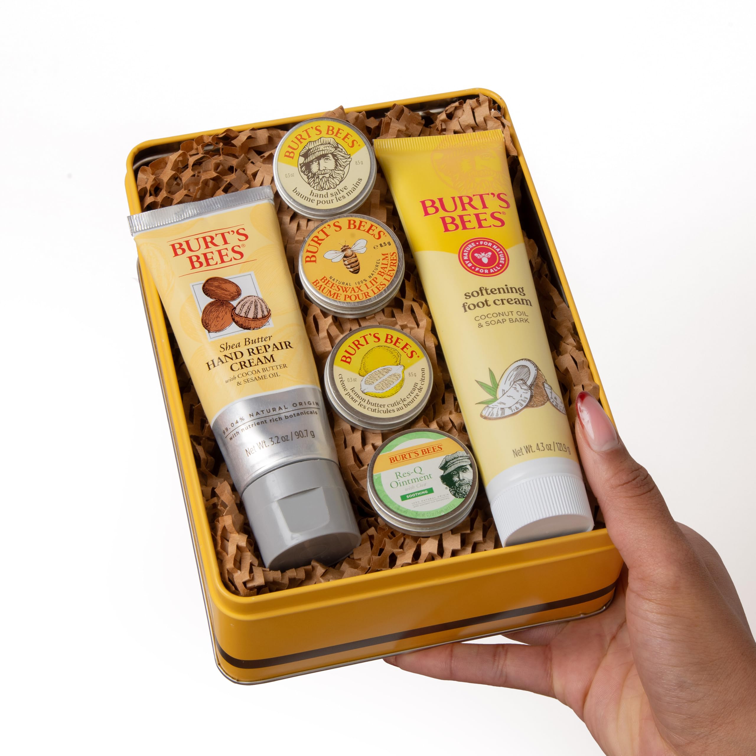 Burt's Bees Coconut Foot Cream jar and tube on vanity illustrating deep foot nourishment