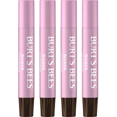Burt's Bees front packaging guava 4-pack showing value and natural shine