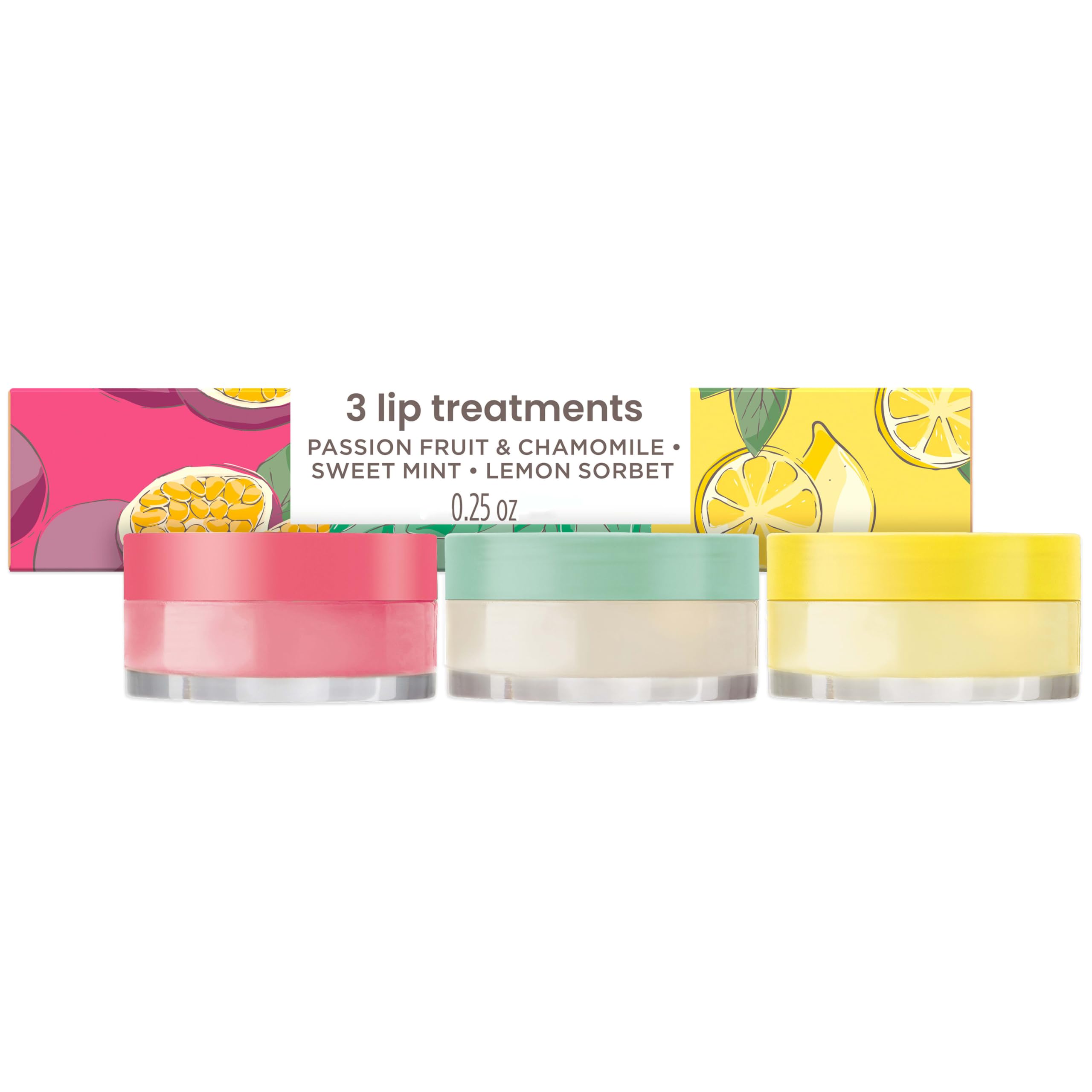 Burt's Bees front packaging showing three travel-size lip masks for gifting