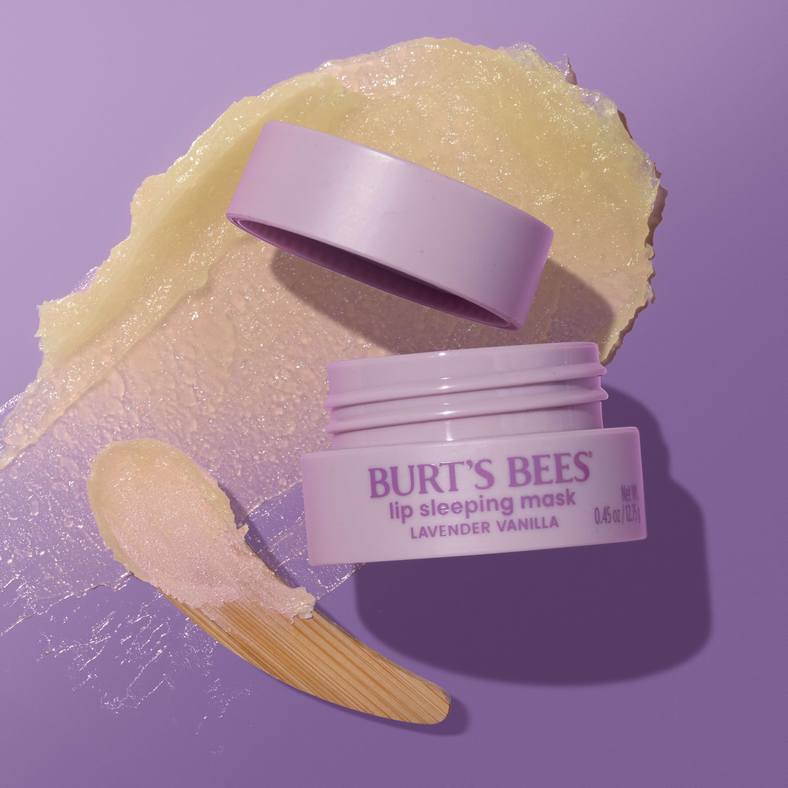 Burt's Bees ingredient panel highlighting hyaluronic acid and squalane benefit