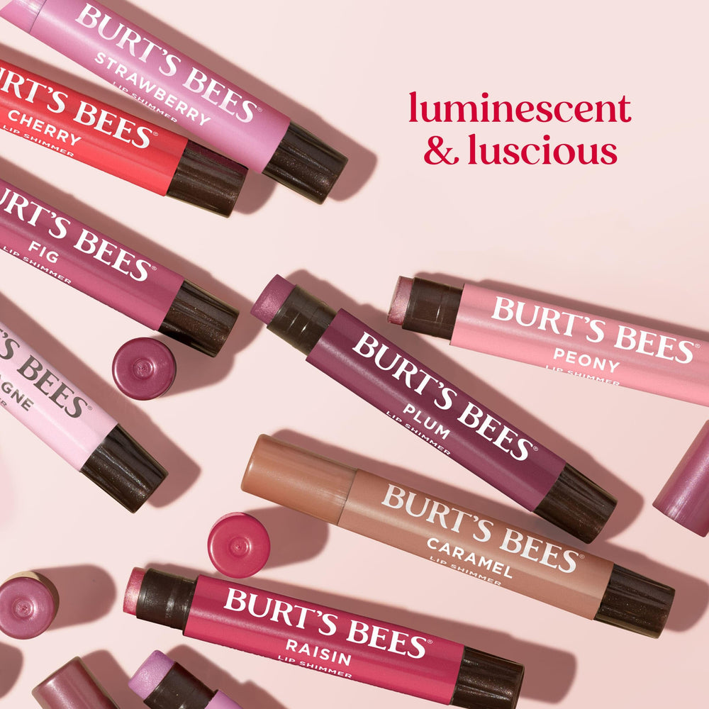 Burt's Bees ingredients display shea cocoa peppermint for conditioning scent