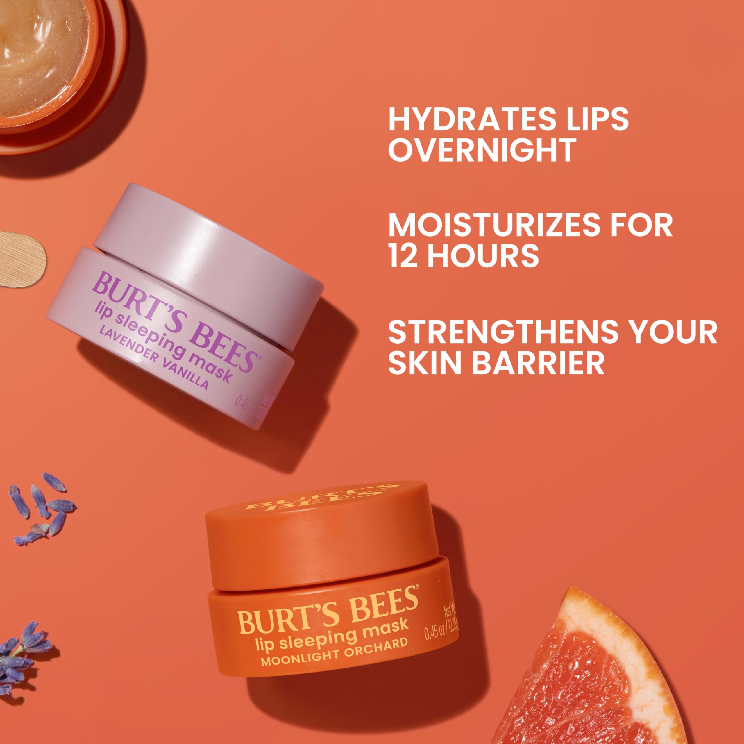 Burt's Bees open jar close-up of gel texture for deep hydration benefit
