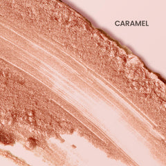 Burt's Bees applied on lips demonstrating warm caramel radiance