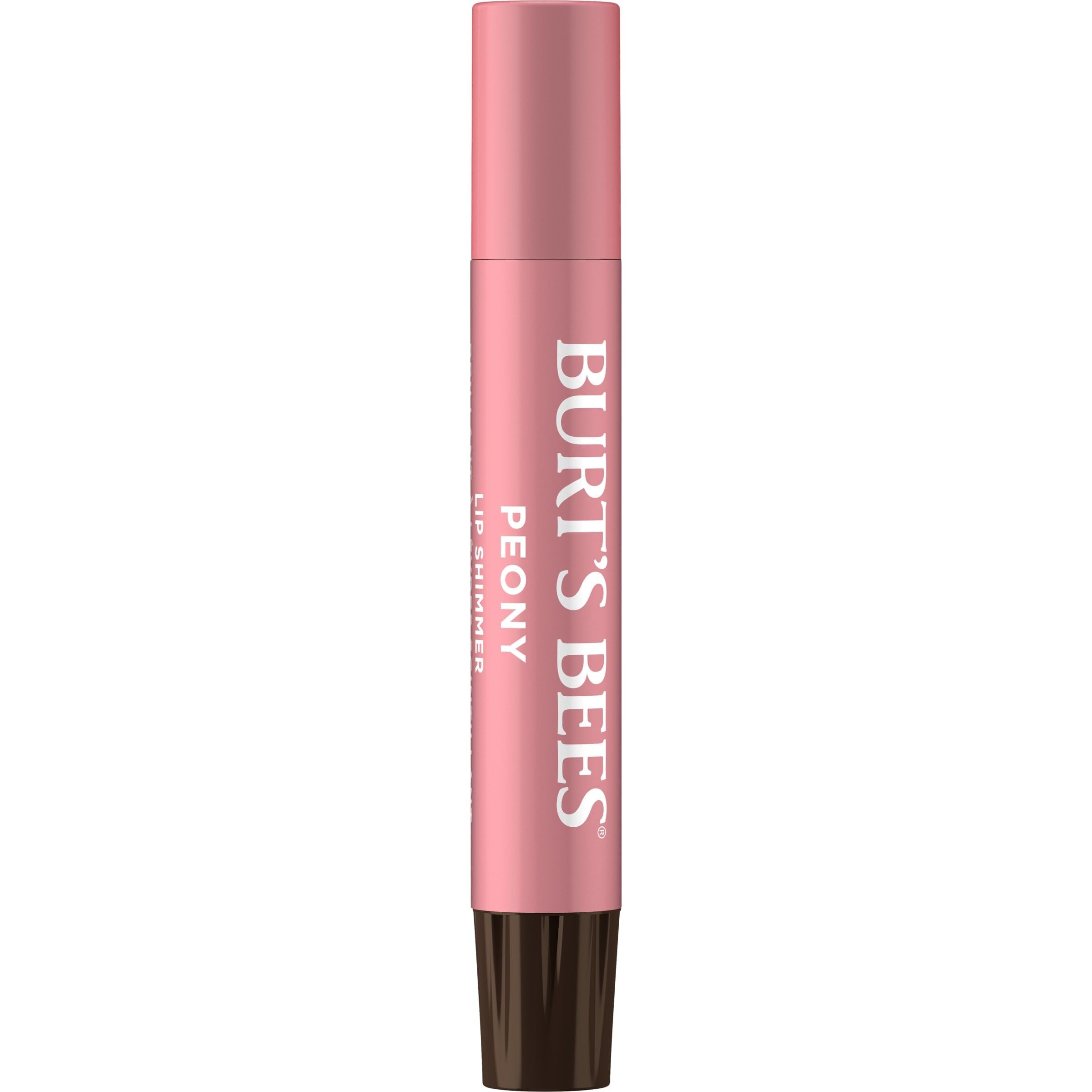 Burt's Bees open tube showing smooth Peony texture and moisturizing look