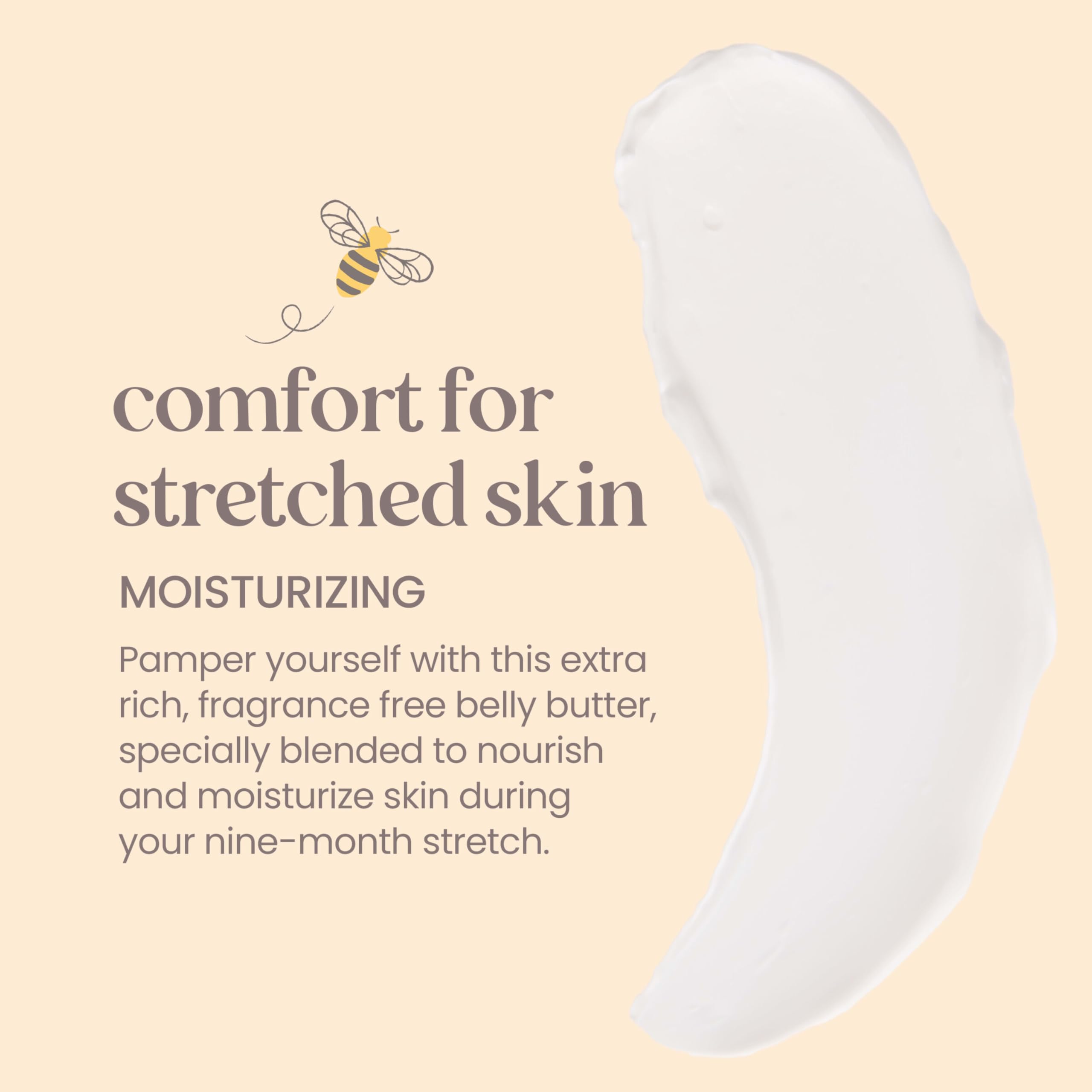 Burt's Bees spread on skin demonstrating smooth glide and hydration