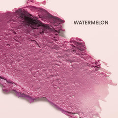 Burt's Bees application on lips displaying buildable watermelon shine