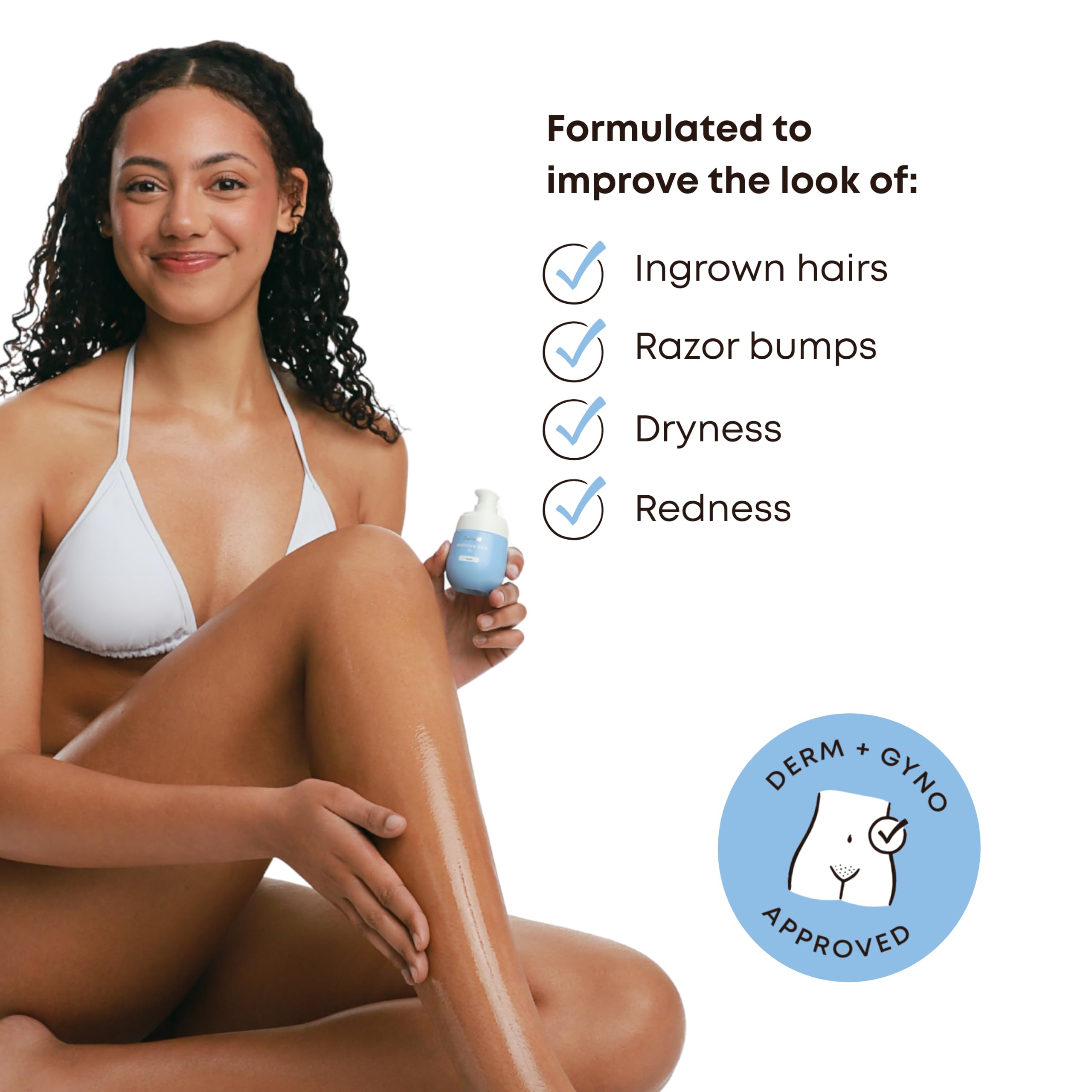 Bushbalm oil dropper releasing lightweight oil, highlighting absorbent texture benefits