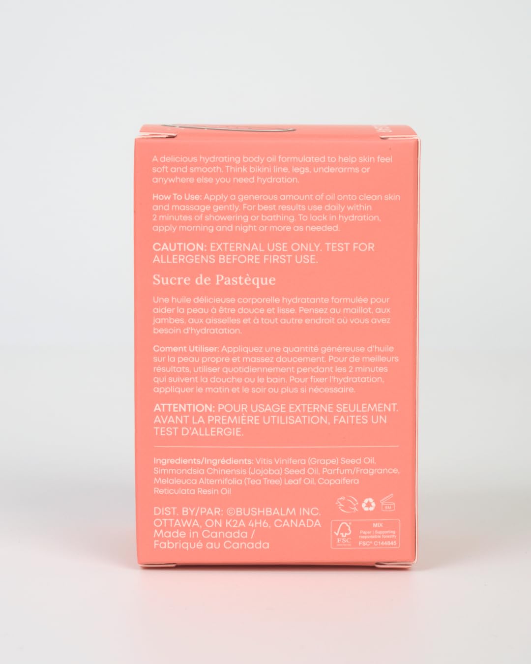 Bushbalm products in hand to show size and travel-friendly convenience benefit