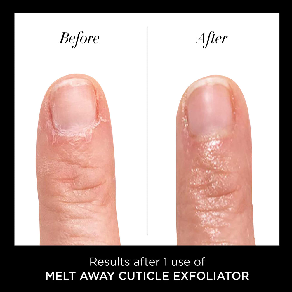 butter LONDON texture on fingertip highlighting gentle formula that softens dry cuticles