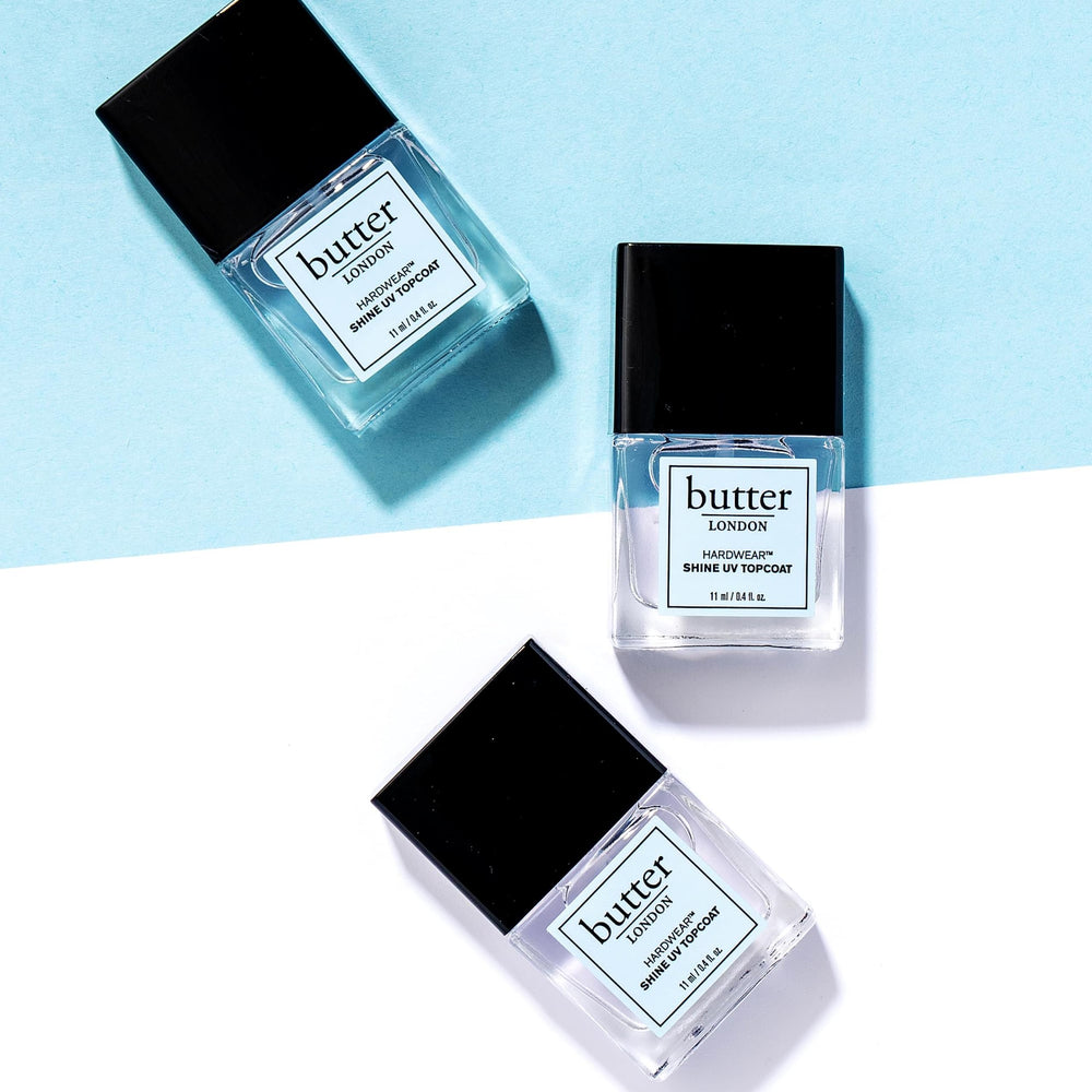 butter LONDON hand model with polished nails showing salon-quality at-home benefit