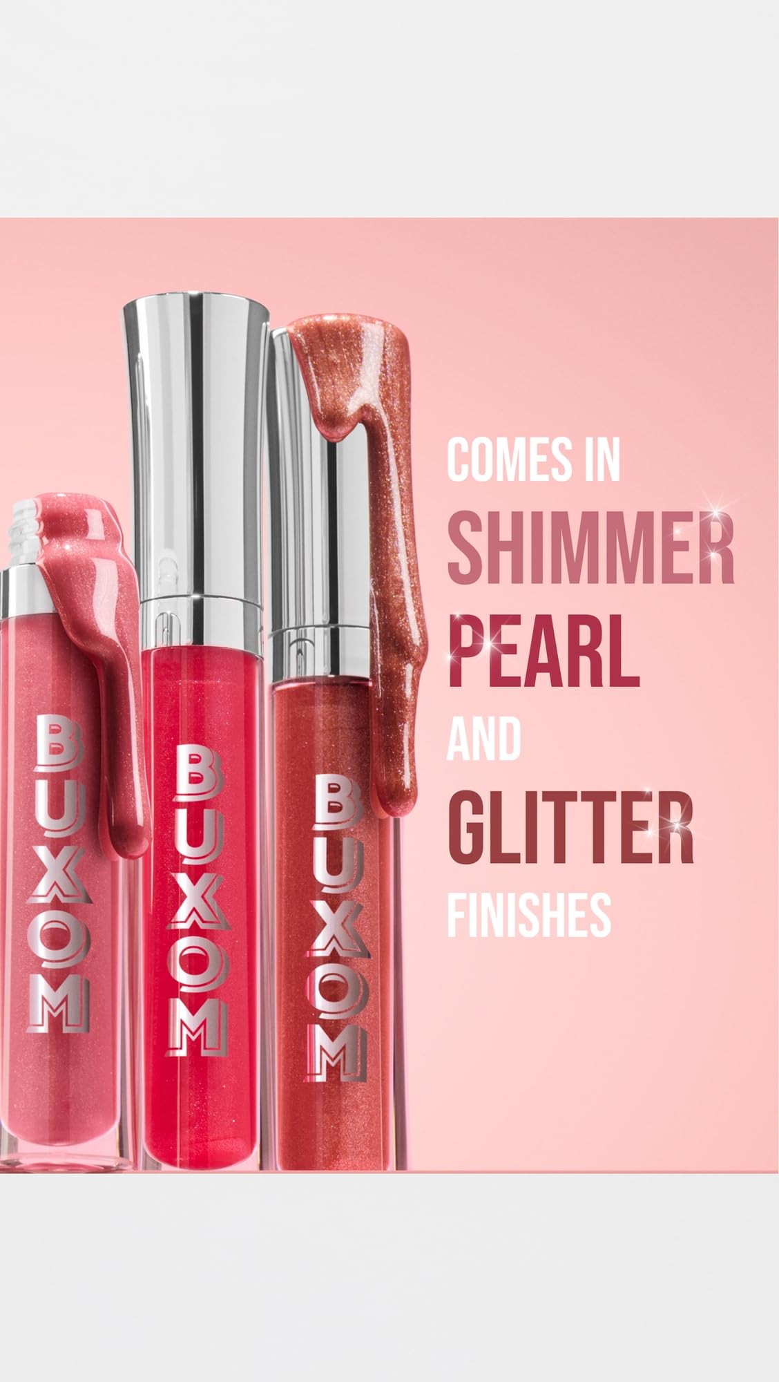 Buxom lifestyle evening look demonstrating shimmer and flattering finish