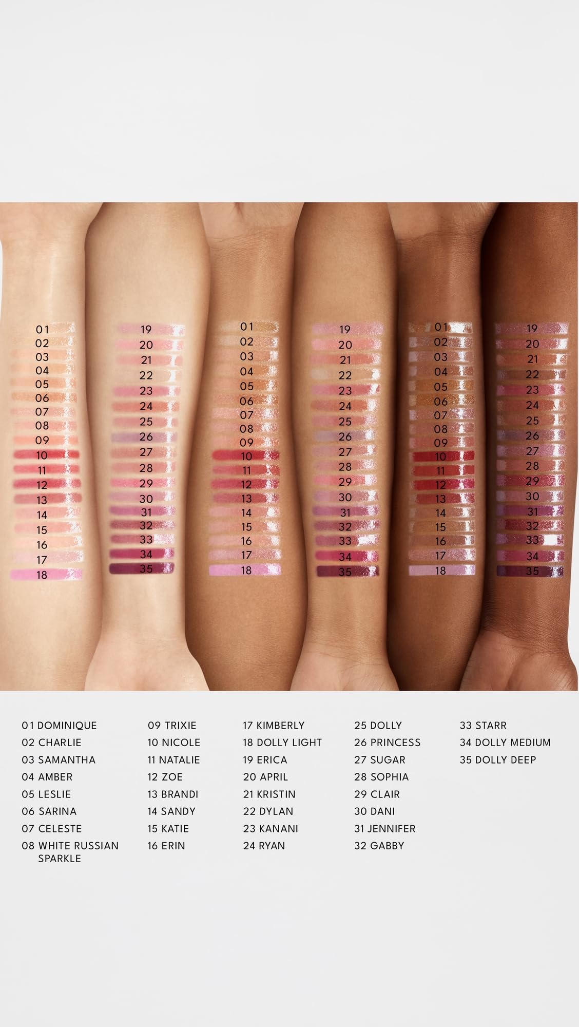 Buxom lips closeup wearing AH Dolly Deep for fuller-looking, glossy lips