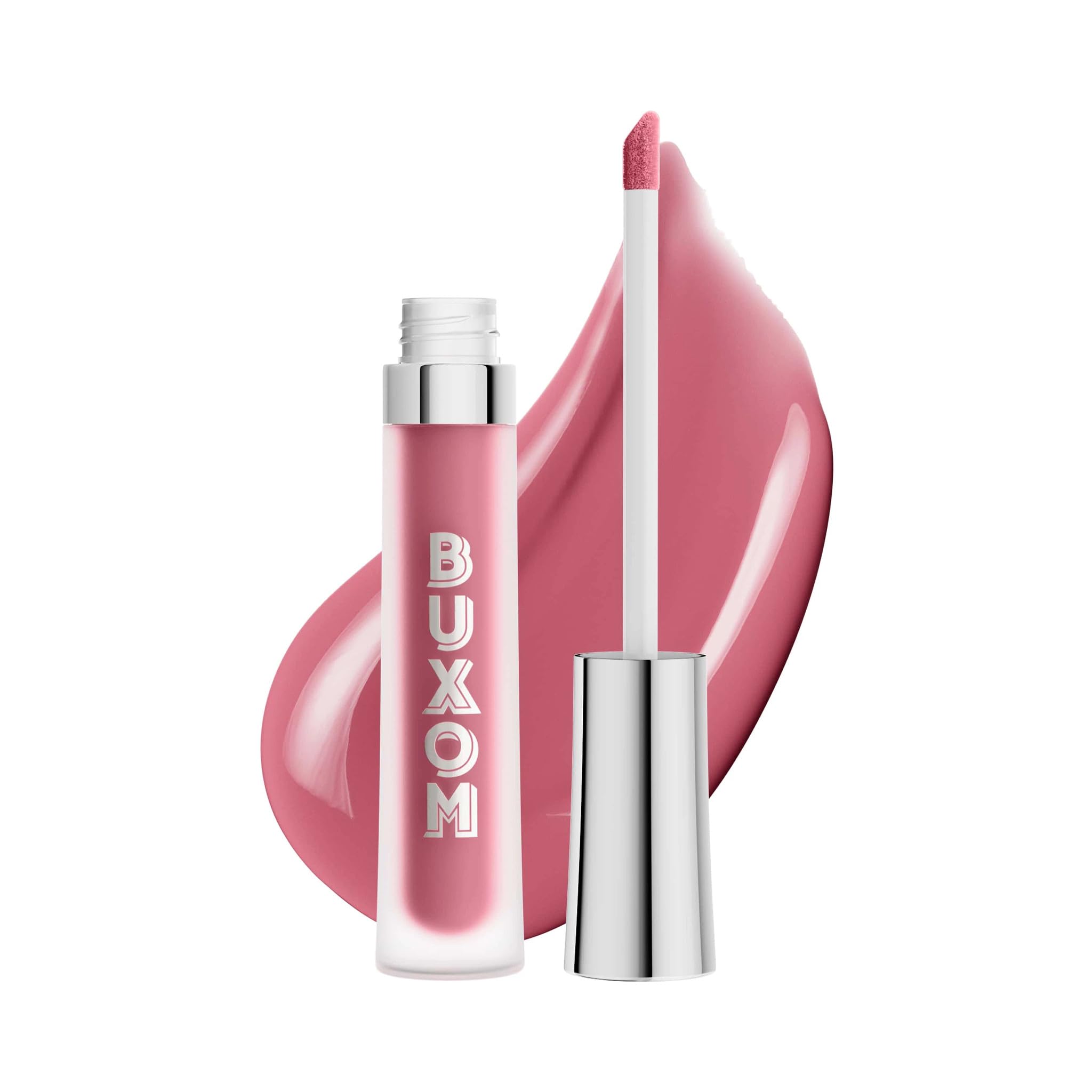 Buxom Dolly front packaging showing sleek tube and shade for instant shine