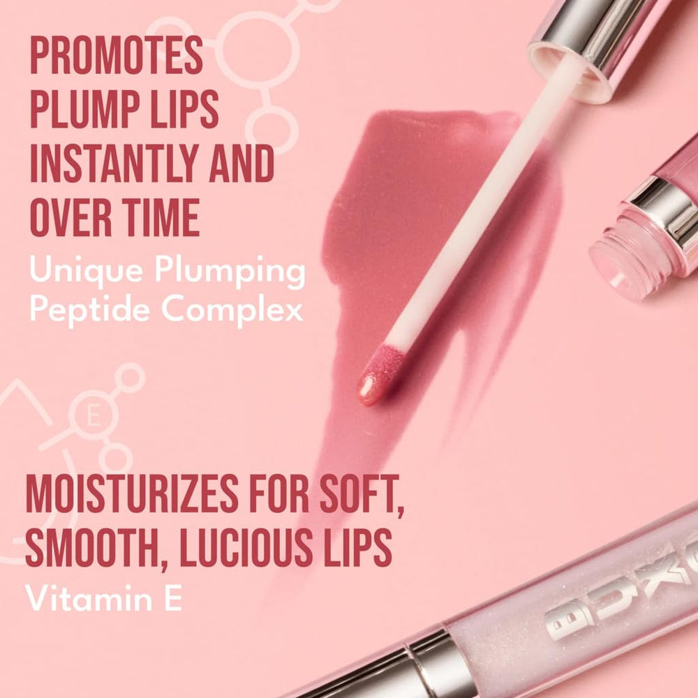Buxom Dolly texture gloss drop highlighting glossy finish and non-sticky feel