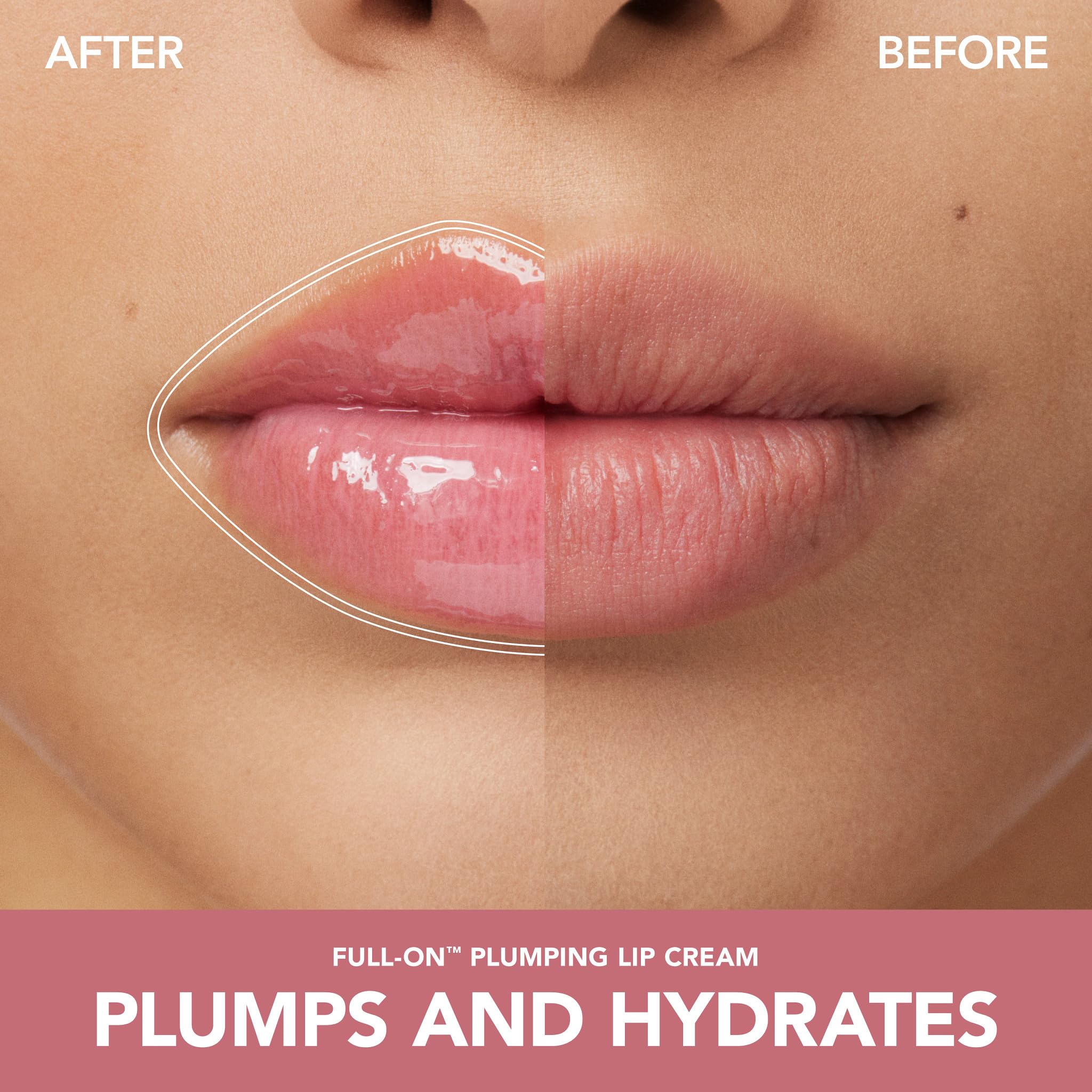 Close-up of Buxom gloss texture highlighting creamy formula and non-sticky hydration