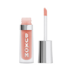 Buxom front packaging showing travel-size gloss and shade White Russian benefit: portable shine