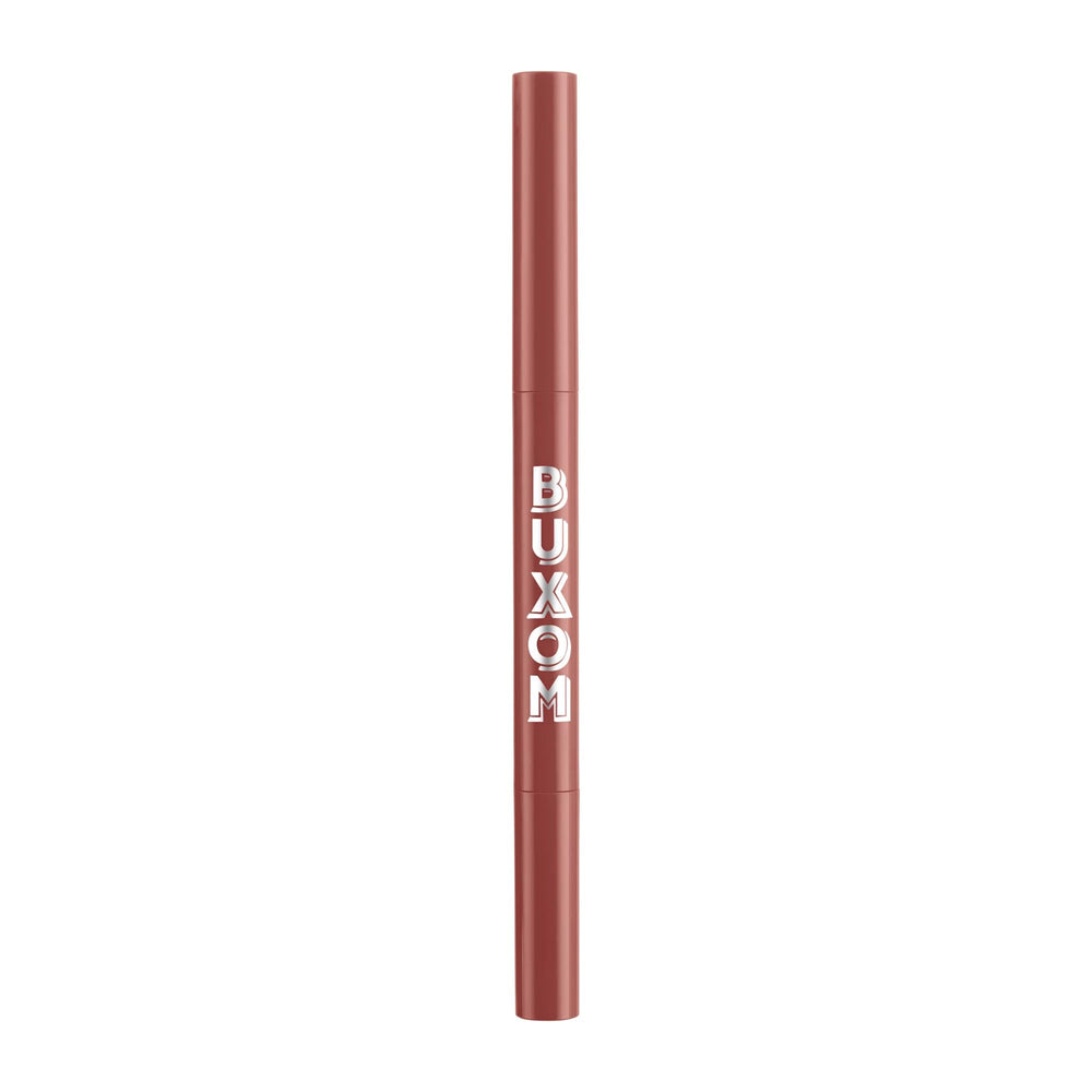 Buxom back label close-up listing ingredients and cruelty-free benefit