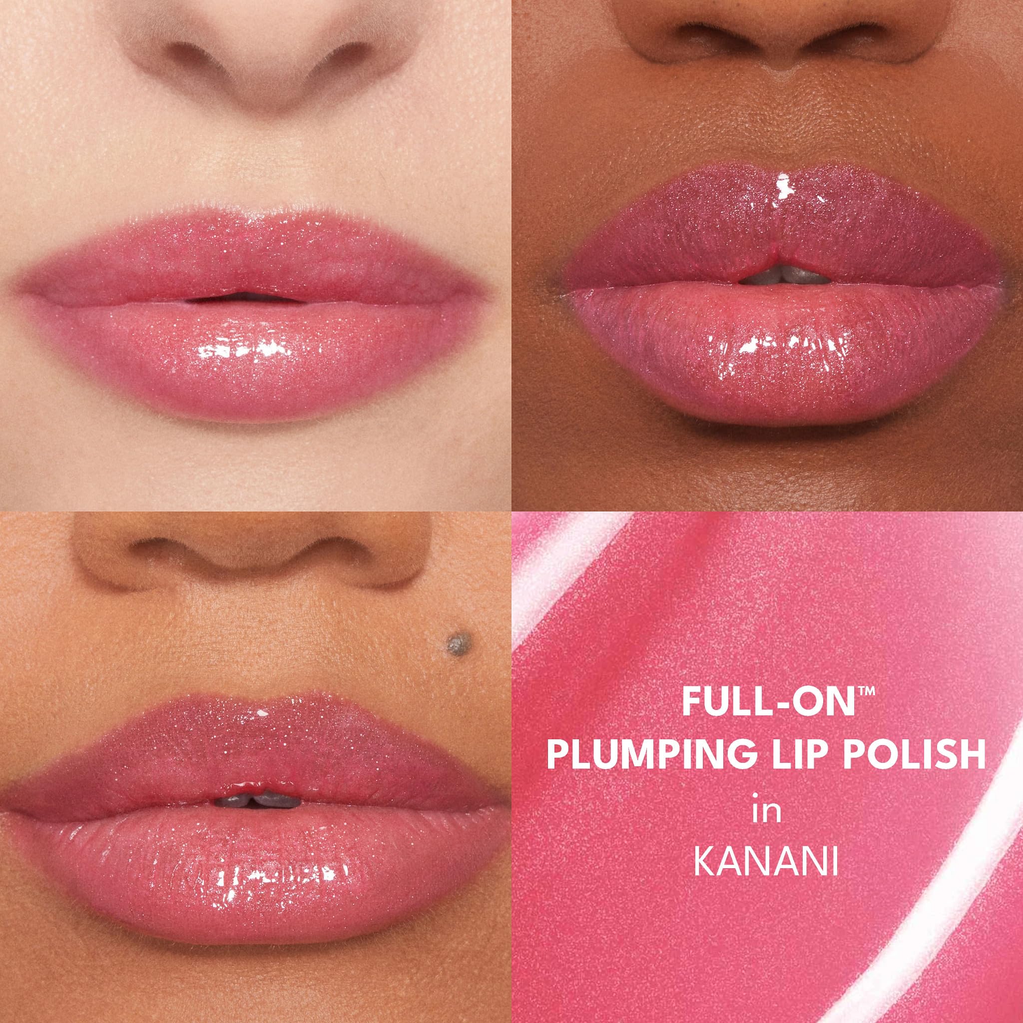 BUXOM Kanani texture close-up revealing shimmer and hydrating finish benefit