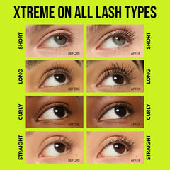 Buxom curved wand lifting lashes to create visible curl and lift benefit