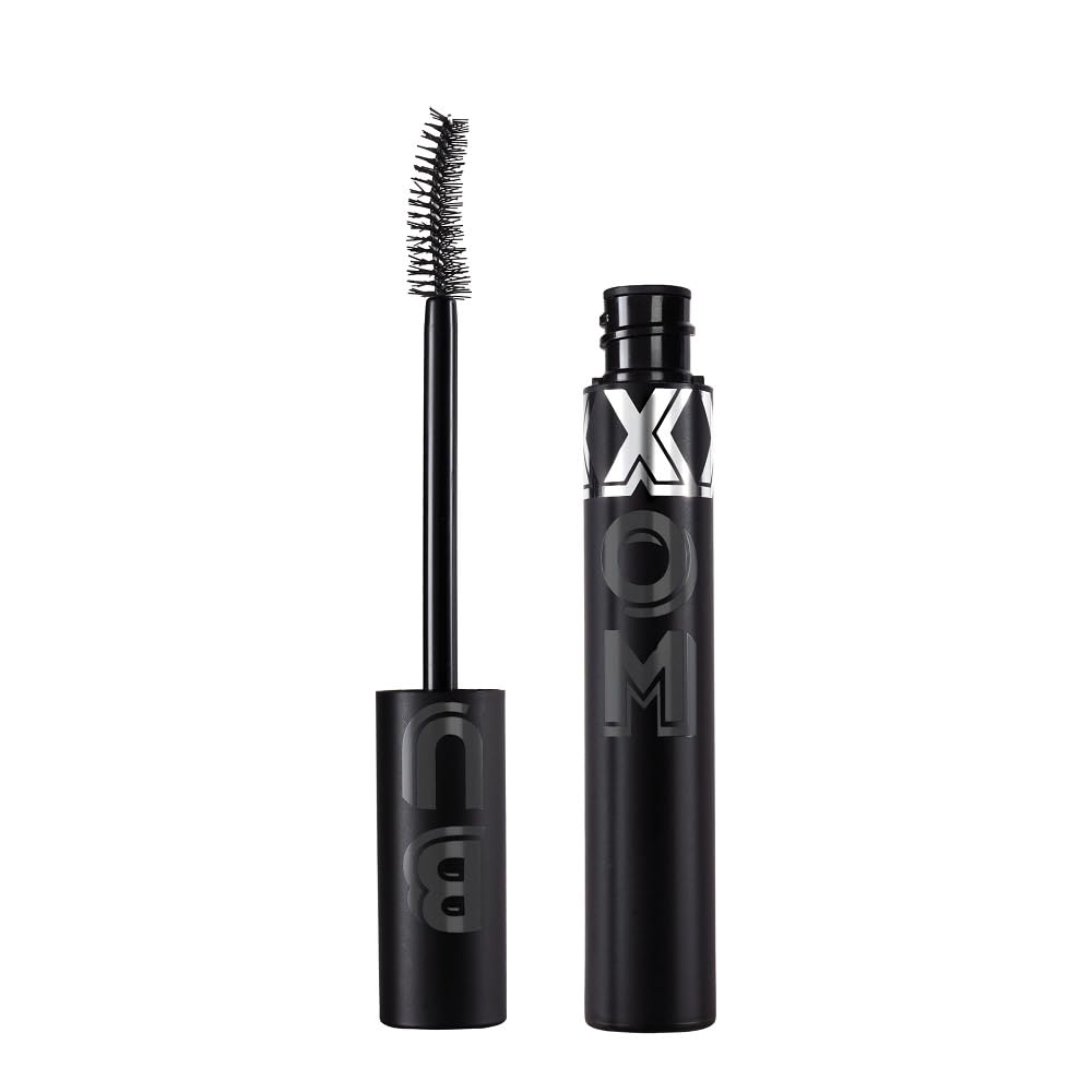 Buxom front tube view showing sleek black mascara packaging and brand clarity