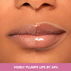 BUXOM Power-Full Plump Lip Balm stick detail illustrating smooth finish