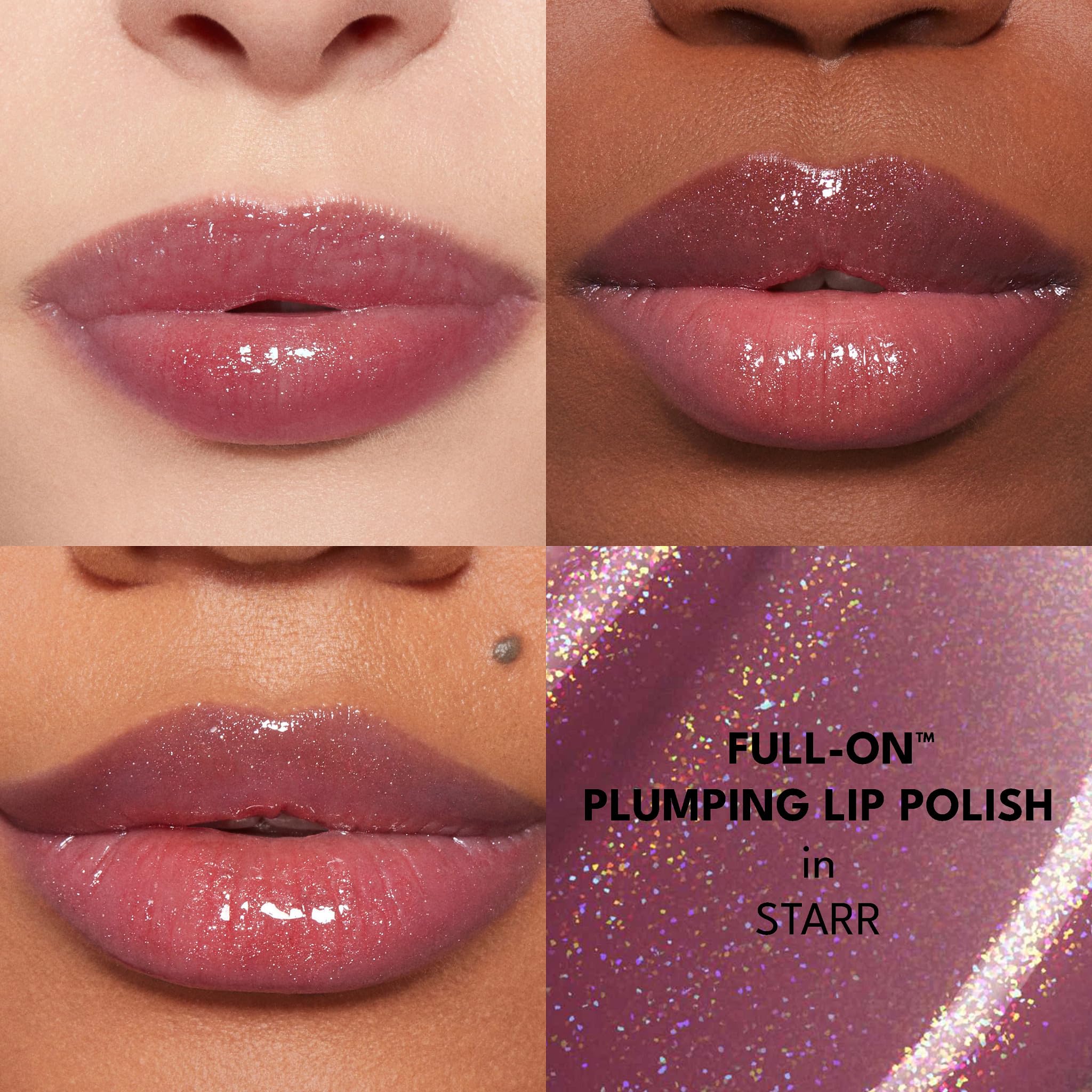 BUXOM creamy gloss texture closeup highlighting reflective shimmer