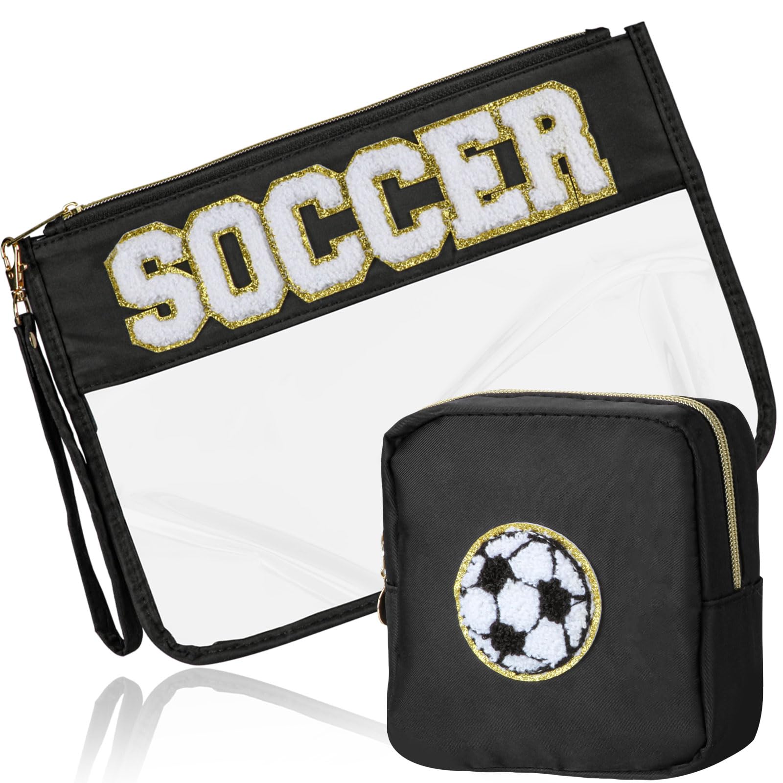 BuyCard front view of sporty pouch set showing brand and portable benefit