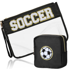 BuyCard front view of sporty pouch set showing brand and portable benefit