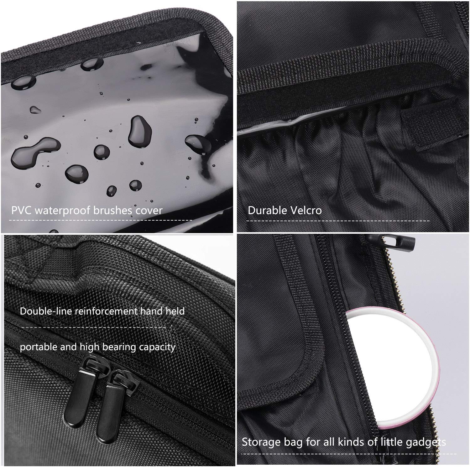Bvser built-in mirror being used for quick touch-ups and convenient application benefit