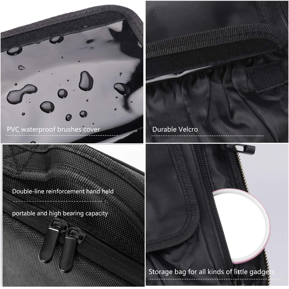 Bvser built-in mirror being used for quick touch-ups and convenient application benefit
