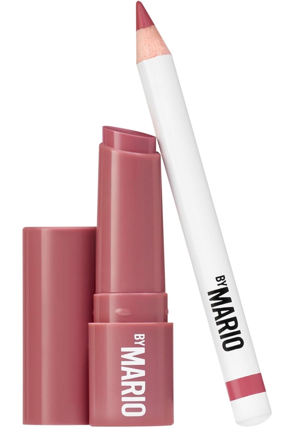 BY MARIO front view of closed lip kit showing compact travel-friendly design and brand