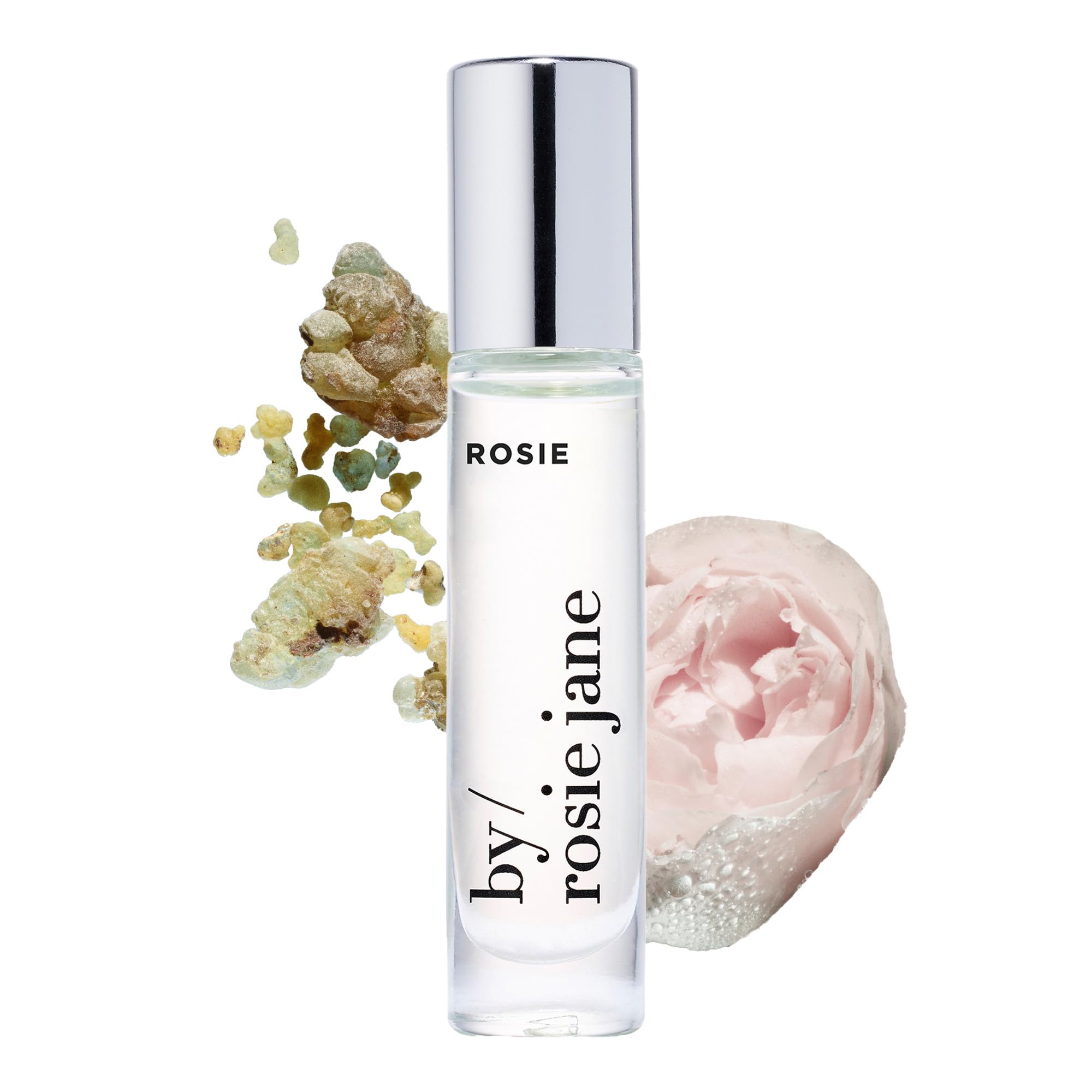 By Rosie Jane front packaging showing compact travel roll-on and branding benefit convenience