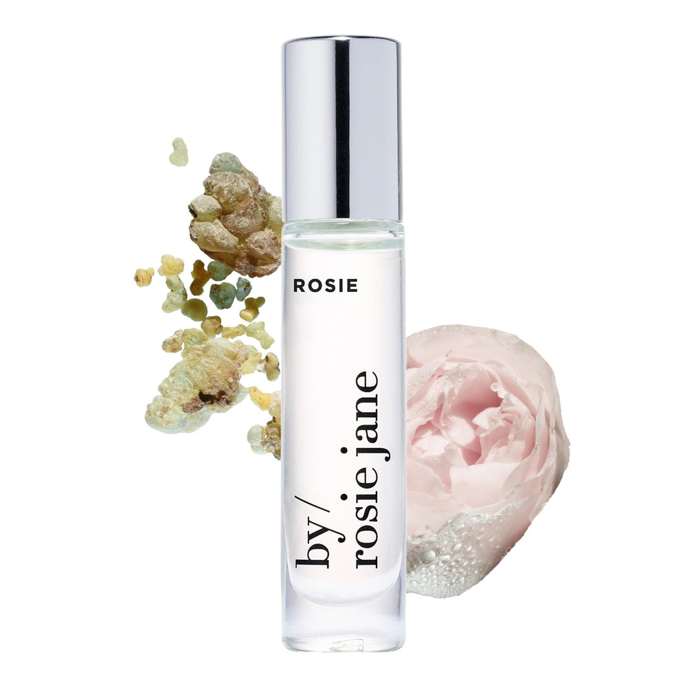 By Rosie Jane front packaging showing compact travel roll-on and branding benefit convenience