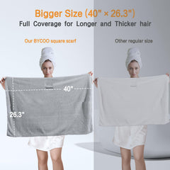 BYCOO microfiber close up showing plush fibers for reduced frizz