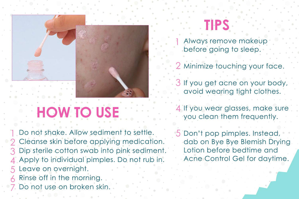 Bye Bye Blemish bottle in hand demonstrating compact 1oz travel-friendly size