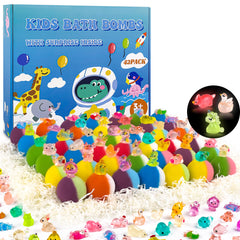 BYGGVIR gift box view showing colorful wrapped bath bombs and labels for easy gifting