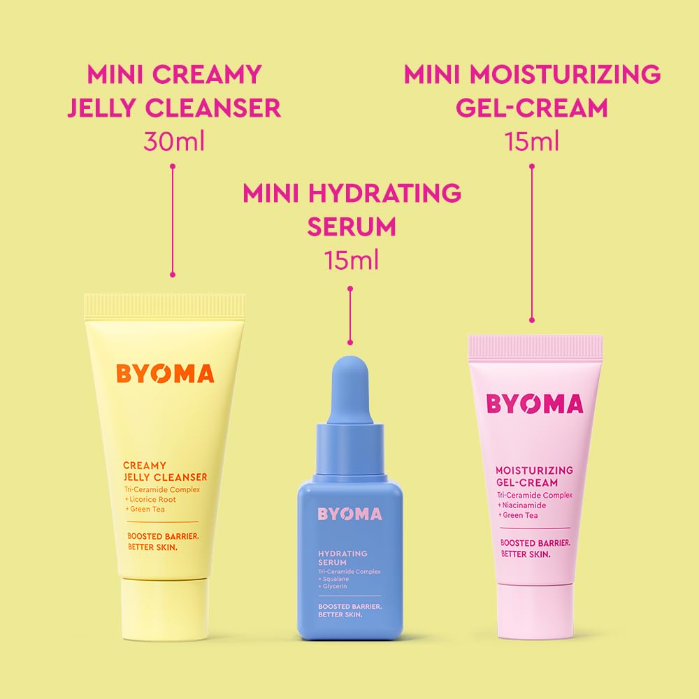 BYOMA creamy jelly cleanser texture close-up showing gentle, hydrating lather