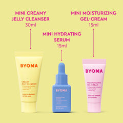 BYOMA creamy jelly cleanser texture close-up showing gentle, hydrating lather