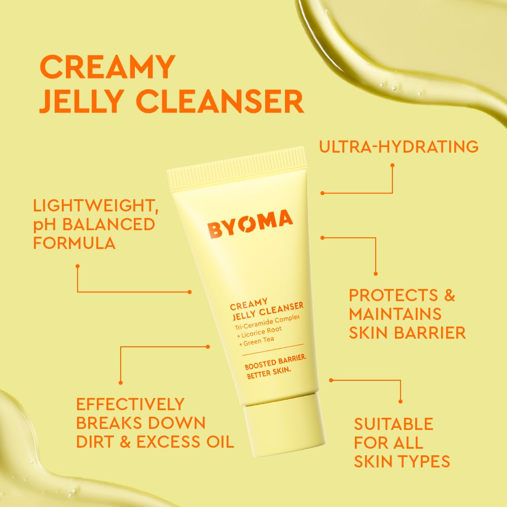 BYOMA hydrating serum dropper dispensing a clear, fast-absorbing drop