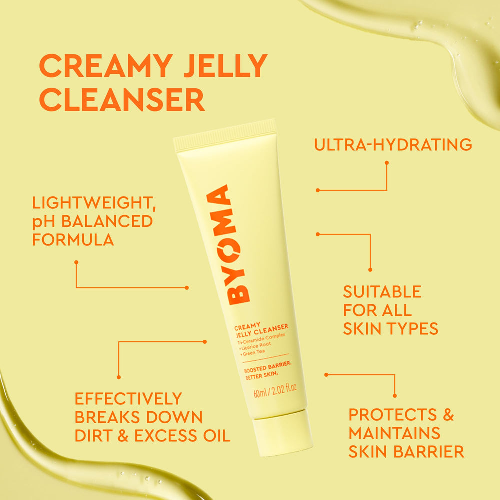 BYOMA Moisturizing Gel-Cream open jar detail, lightweight hydration visible