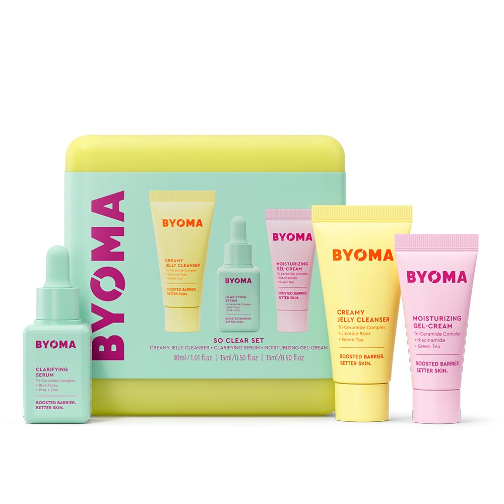 BYOMA front packaging showing travel set and clear labeling for convenience