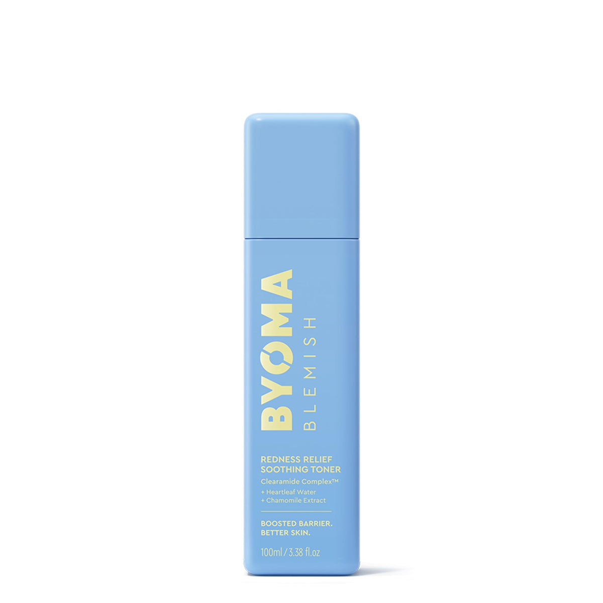 BYOMA toner front bottle showing clean packaging and calming benefit