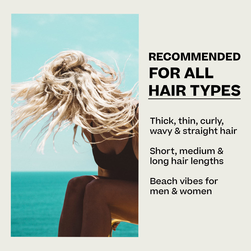 BYRD styling on damp hair illustrating how the spray shapes natural waves and lift
