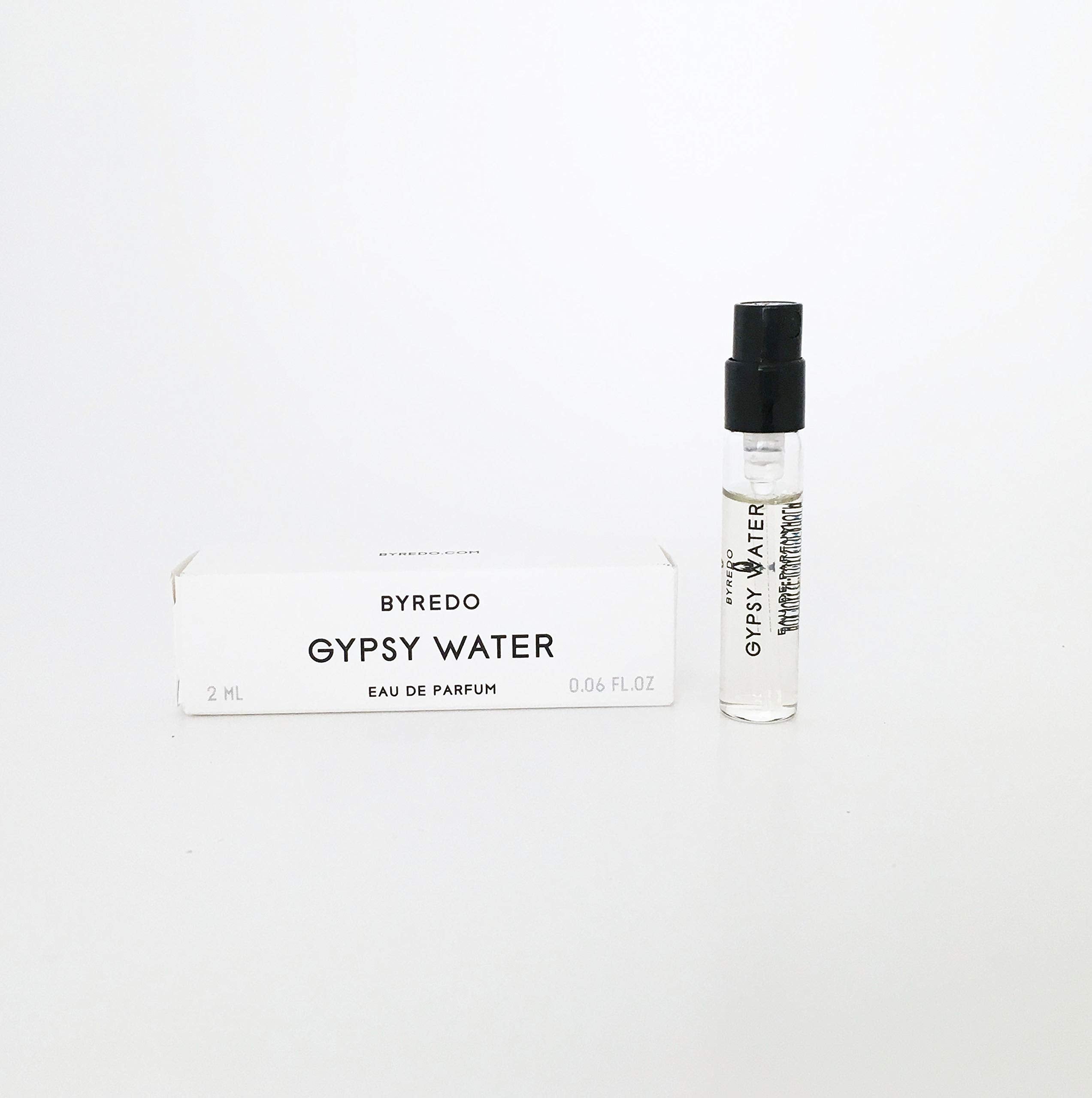 Byredo Gypsy Water sample front view showing compact travel-friendly packaging benefit