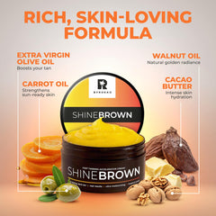 BYROKKO SHINEBROWN pump dispensing lotion for convenient, mess-free application